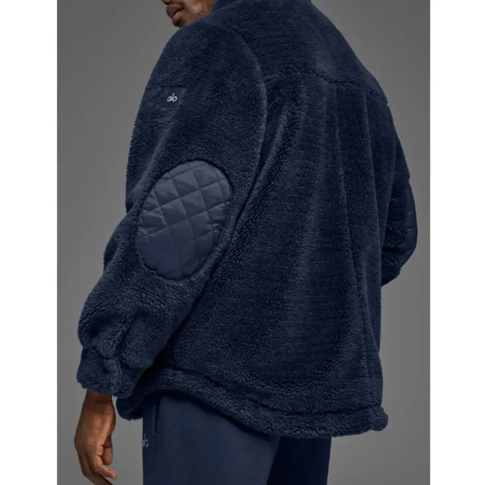 Alo Yoga Unisex Navy Sherpa Edge Shacket Size L